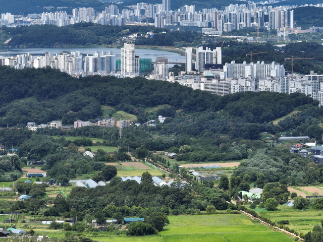 신규 공공주택지구로 선정된 남양주 와부읍 덕소 일대. [연합뉴스 제공]
