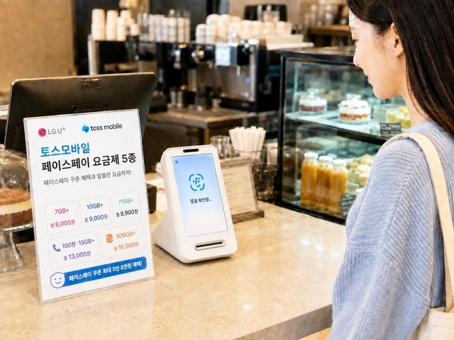 토스 페이스페이 이용 장면을 AI로 생성한 사진. LG유플러스 제공
