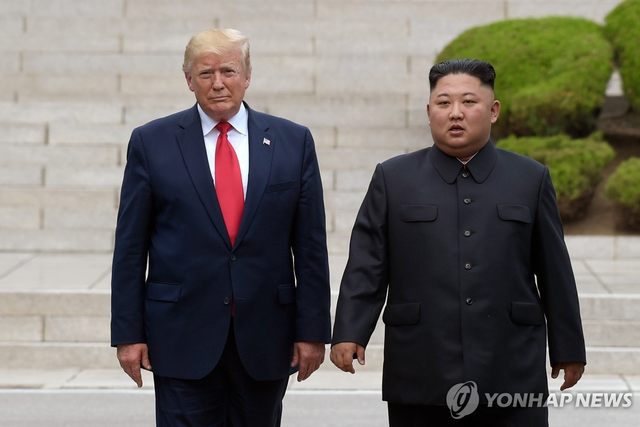 2019년 도널드 트럼프 미국 대통령과 김정은 북한 국무위원장. AP=연합뉴스