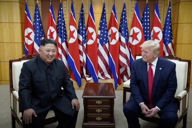 2019년 6월 판문점서 만난 북미 정상 [로이터=연합뉴스]
