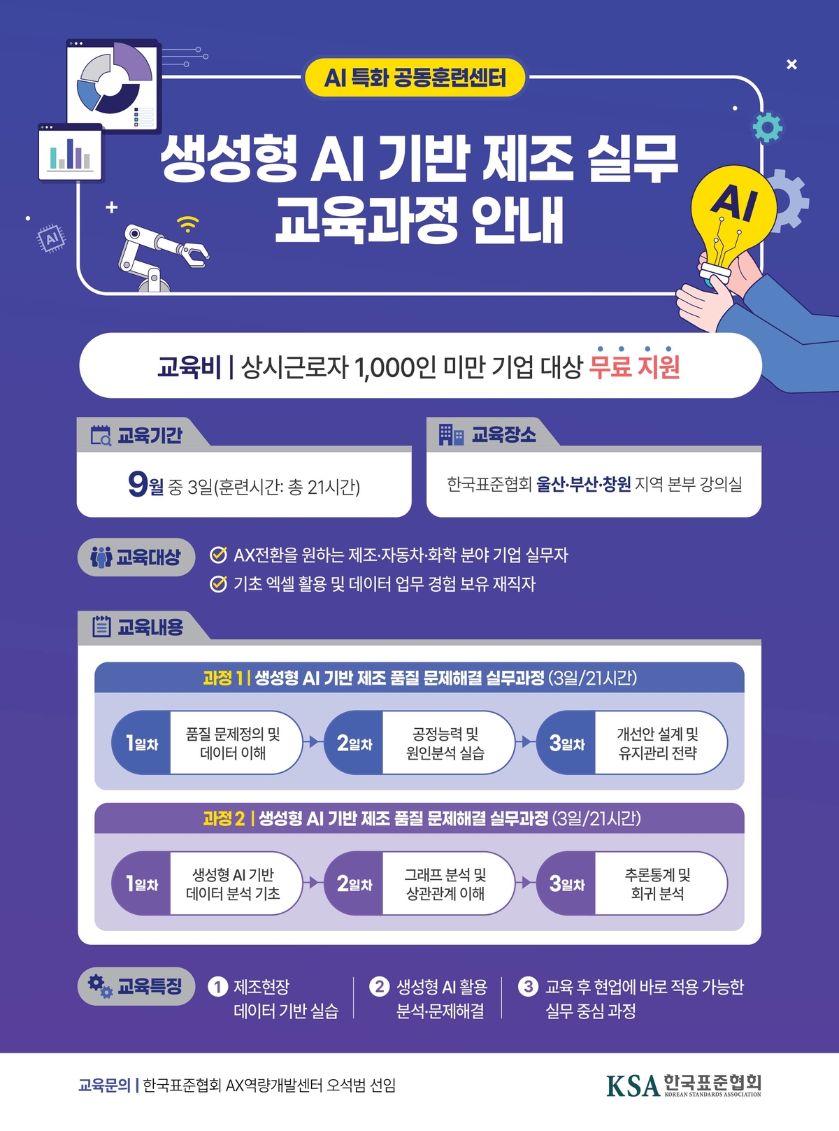 한국표준협회, 동남권 제조기업 AX 지원 확대...생성형 AI 실무교육 신설 - 뉴스 썸네일 이미지