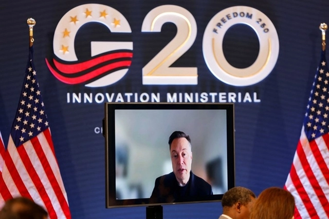 G20 기술장관 회의에 참석한 일론 머스크. 로이터 연합뉴스