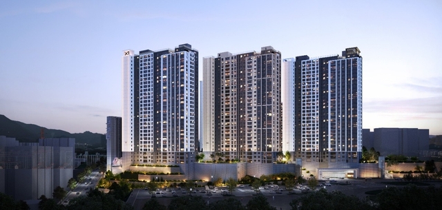 양산자이 파크팰리체 투시도(야경)