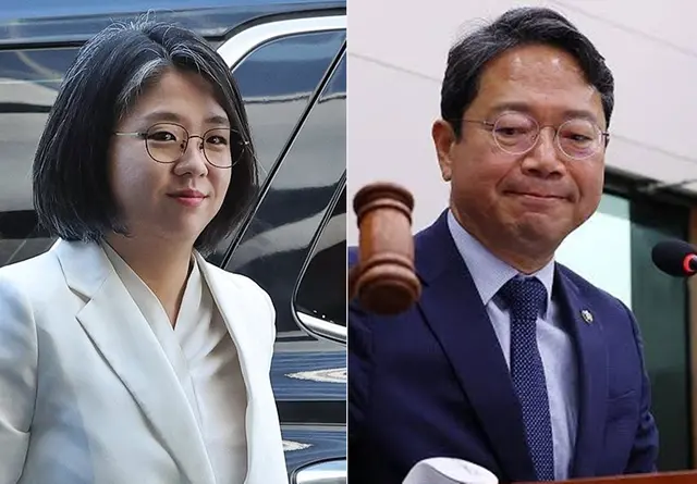 왼쪽부터 용혜인 성평등가족부 장관 후보자, 김승원 법무부 장관 후보자. [연합뉴스 사진 갈무리]