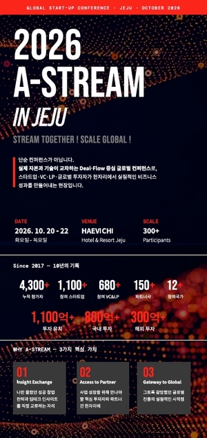 와이앤아처, 10주년 맞은 글로벌 스타트업 컨퍼런스 ‘A-STREAM’ 10월 제주서 개최