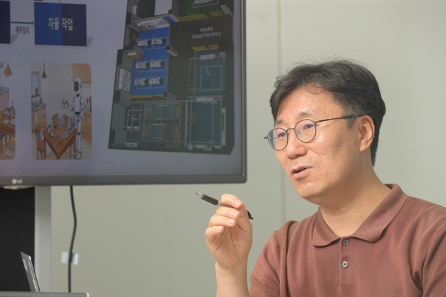 박찬훈 한국기계연구원 자율성장 AI휴머노이드 글로벌 톱 전략연구단장(AI로봇연구소장). 사진=황응준 프리랜서.