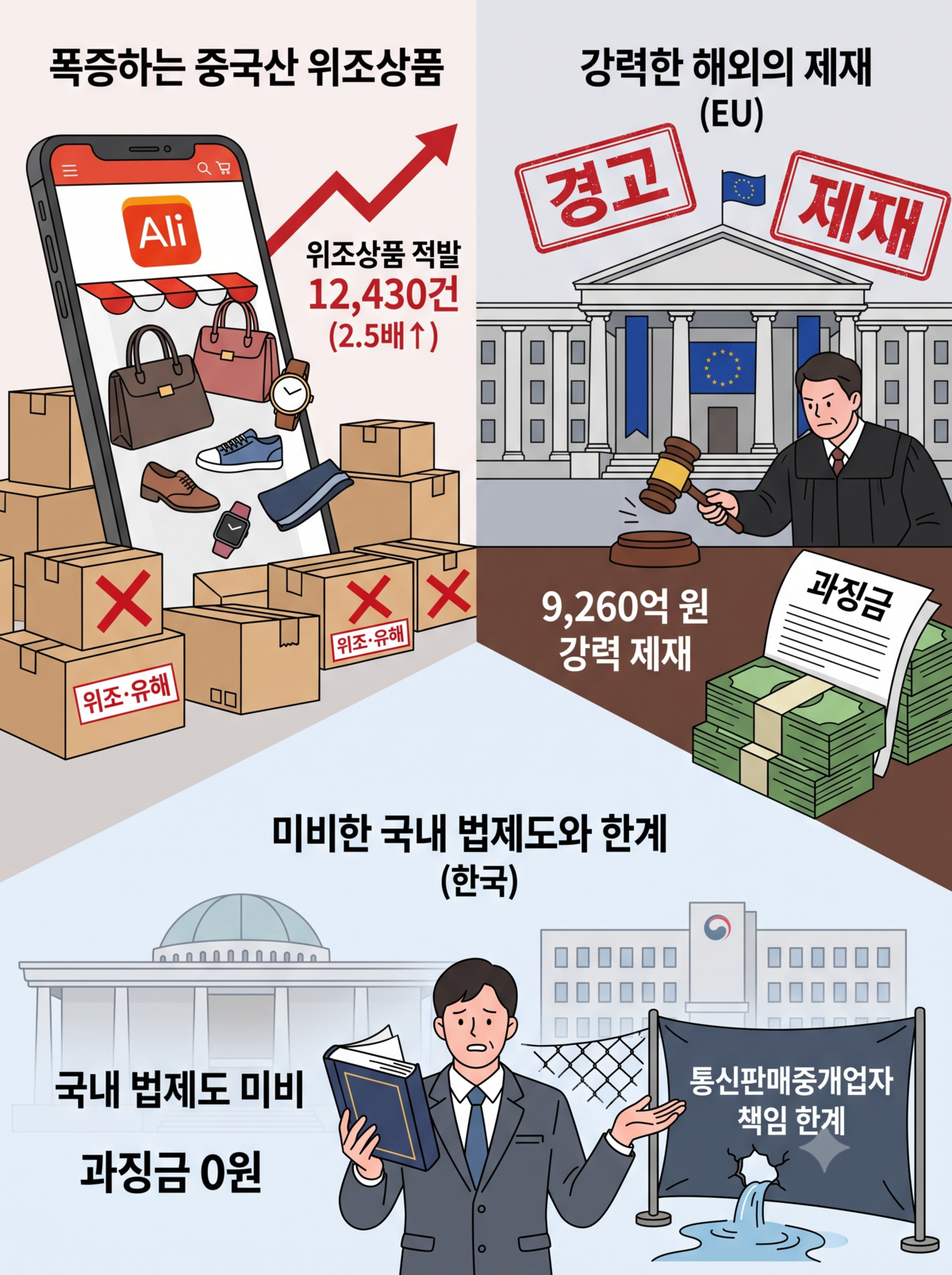 [단독] 알리, 올해만 위조품 1만건 적발…EU는 9260억 제재·韓은 과징금 ‘0’