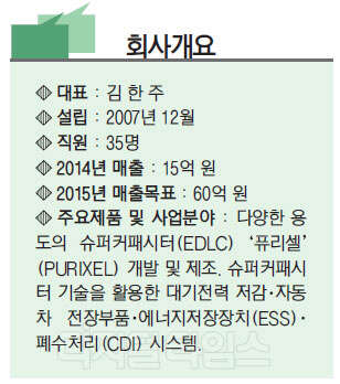 자체 전극기술로 세계 최고수준 슈퍼캡 개발