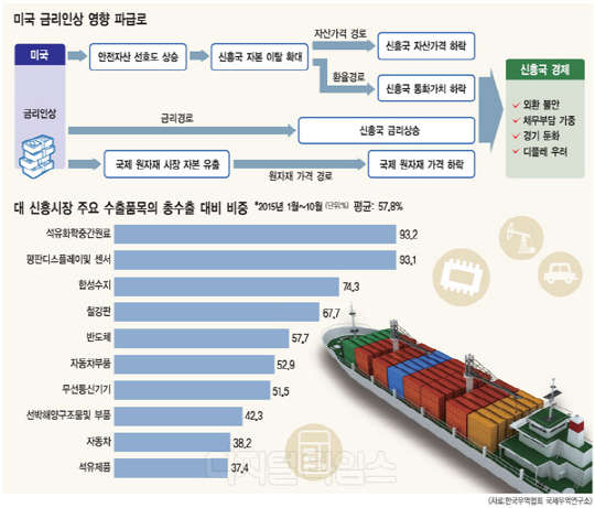 국내 산업계 영향, 신흥국 경제불안 가중… 반도체 · 자동차 수출에 악영향