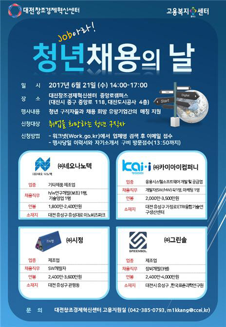 대전혁신센터, 청년 구직자-유망 스타트업 채용 연계