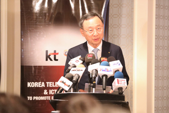 KT, 이집트에 ICT솔루션 공급…황창규, 텔레콤이집트와 5G 협력