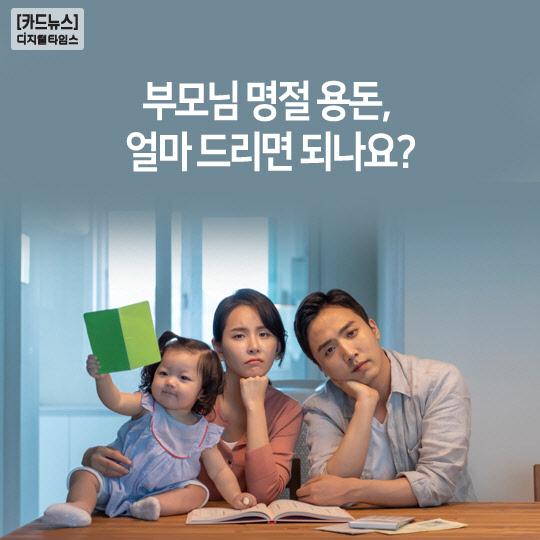 [카드뉴스]부모님 명절 용돈, 얼마 드리면 되나요?